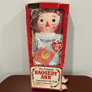 Vintage Knickerbocker Raggedy Ann  Doll in Original box * See Description *